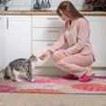 thumbnail image 4 of 2 Piece Pink Flowers Dalia Spring Rug Kitchen Rug Set, Decor Kitchen Rugs, Absorbent Non-Slip Washable Floor Mats, Home Indoor Runner Rugs 17"x47"+17"x30", 4 of 7