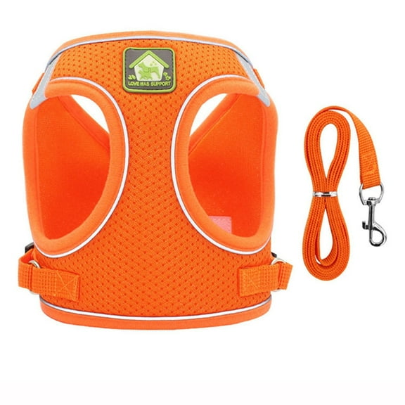 Pet Harness Reflective Breathable Dog Leash Puppy Easy To Wear Harness Pet Supplies Outdoor Pet Harness Pet Clothes Hangers Pet Clothes Hangers for Small Dogs Pet Clothes for Large Dogs Pet Clothes