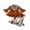 Brown, variant on LMLYSoH Kid Girl 3-Piece Suit, Long Ruffle Sleeve A-Lined Tops Wide-Leg Dye Printed Casual Trousers Scarf
