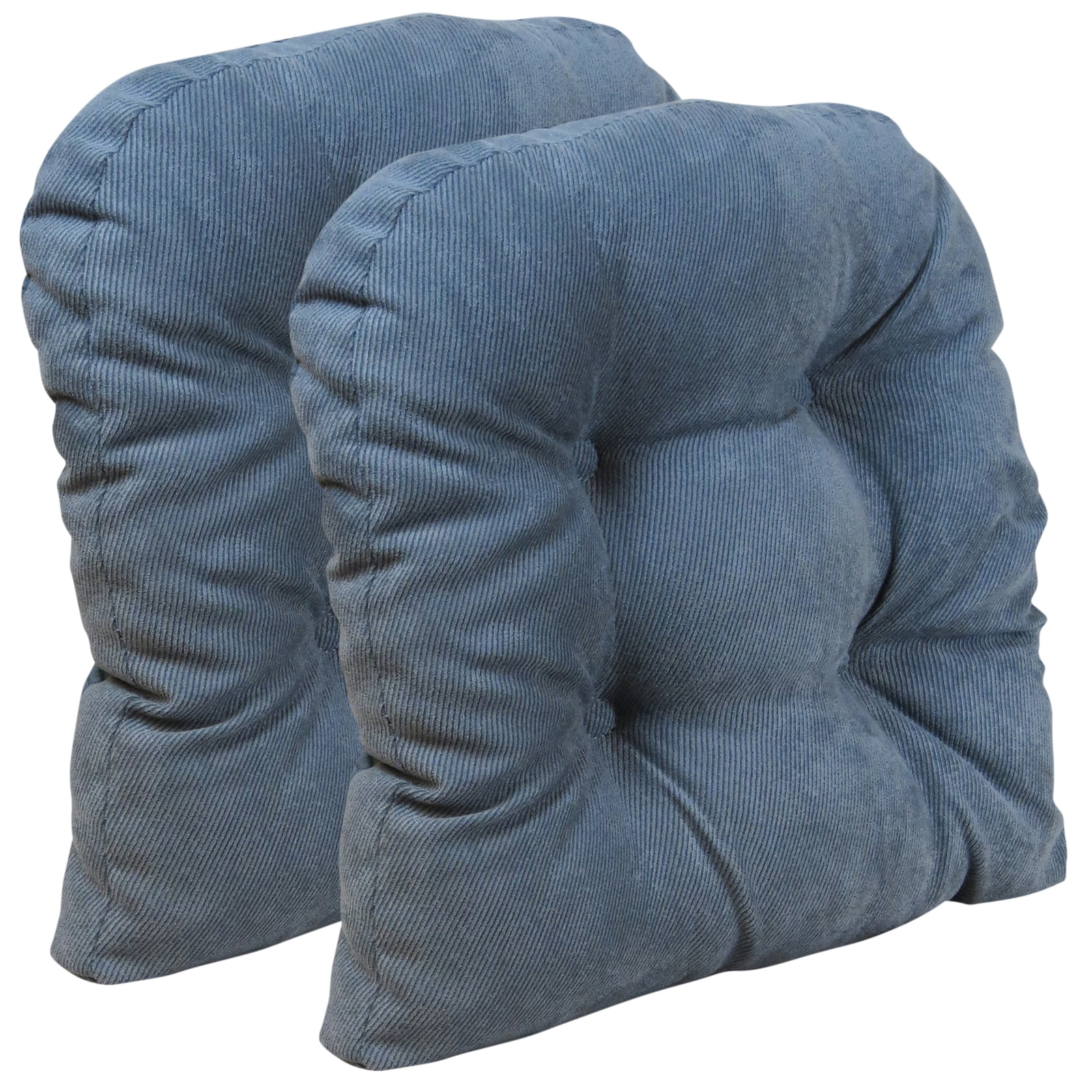 Gripper NonSlip 17" x 17" Twillo Tufted Universal Chair Cushions, Set of 2