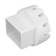 thumbnail image 4 of Conector y convertidor de drenaje universal con tornillos para reemplazo de bajante Adaptador de bajante de plástico blanco S 2x3 in, 4 of 8