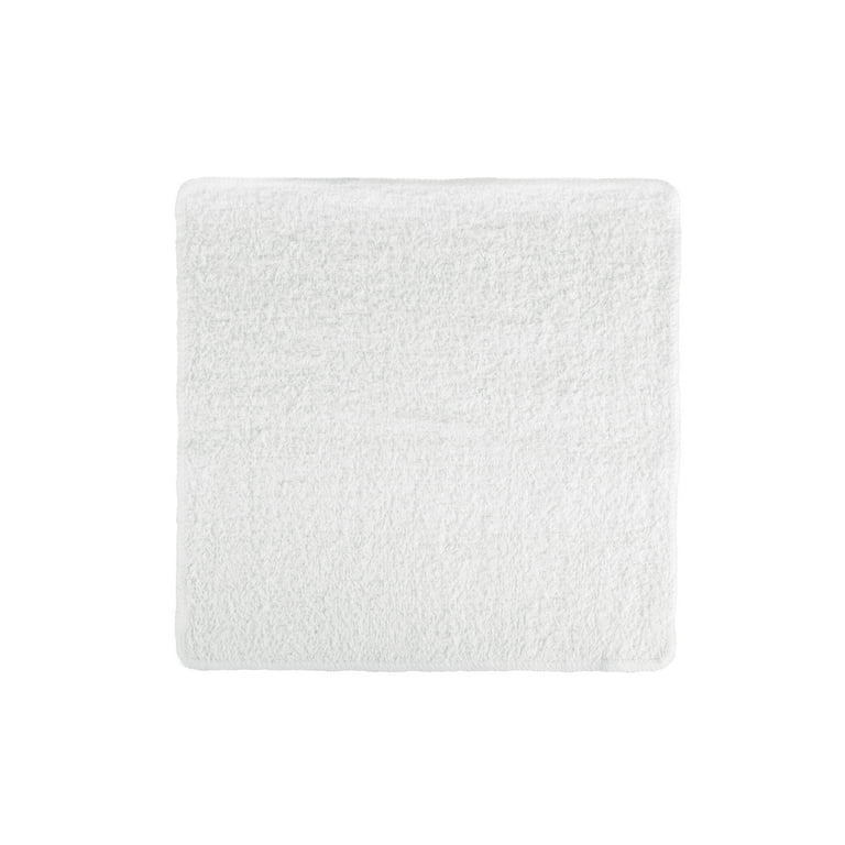  Mainstay New 18 Terry White Washcloths Cotton 11 X 11 Thin Wash  Rags Wash Cloths : Home & Kitchen