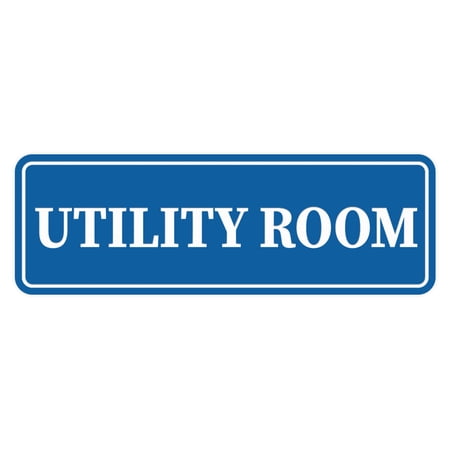 Standard Utility Room Sign (Blue) - Medium