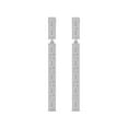 thumbnail image 3 of Lab Grown Diamond Fashion Earrings | 6 Carat IGI Certified Baguette & Round Shape | Hyacinth Flower Fashion Dangle Lab Diamond Earrings | 14K White Gold&nbsp; FG-VS Quality, 3 of 5
