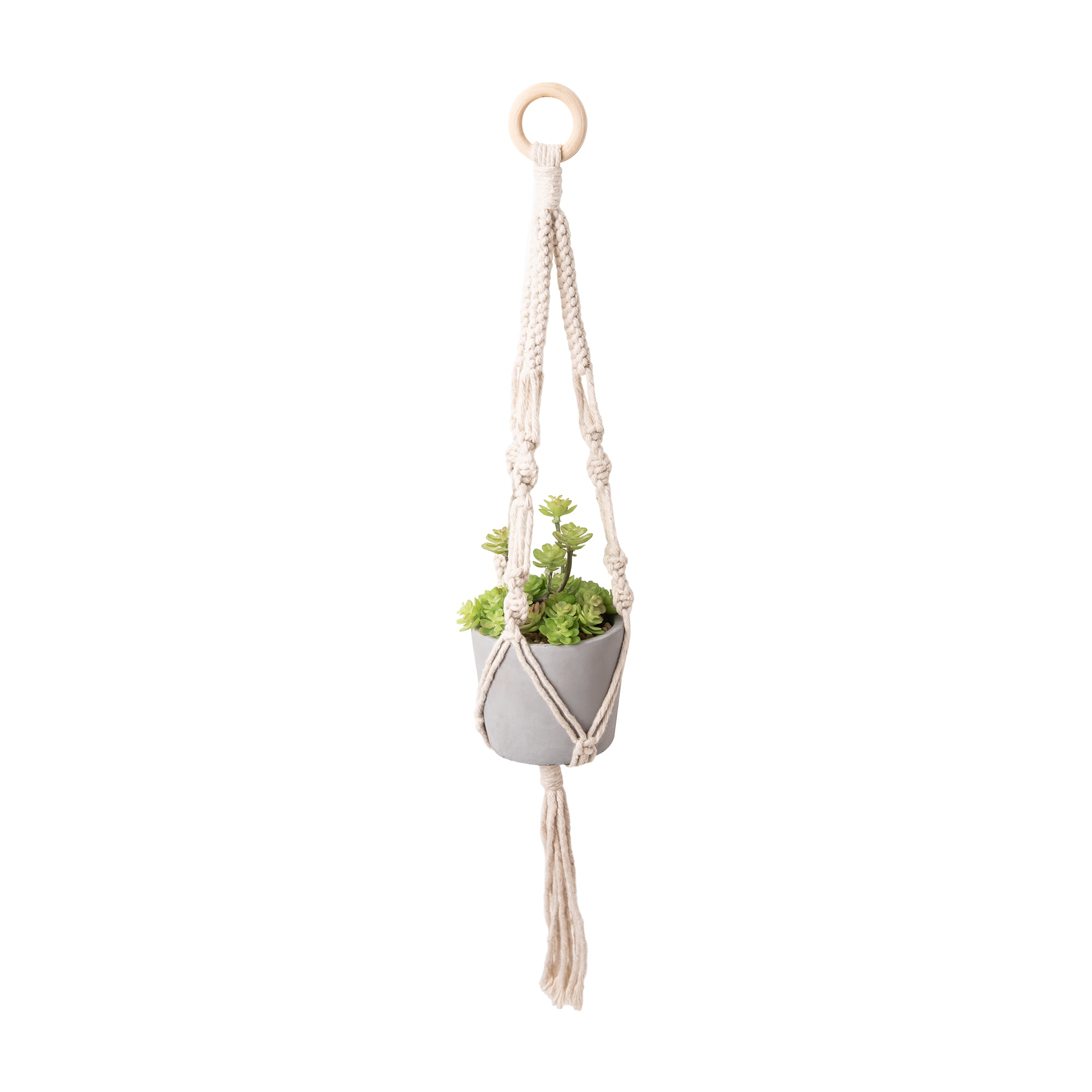Large or Duo Natural Macrame Plant Hanger Small Handmade 