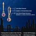 thumbnail image 2 of Gem Stone King 14K Yellow Gold Purple Amethyst Earrings for Women | 0.50 Cttw | Gemstone February Birthstone | Round 4MM, 2 of 6