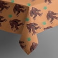 thumbnail image 5 of Orange Bigfoot and Grass Pattern Square Tablecloth,Waterproof Square Table Cover,Wipeable Spillproof Washable Table Cover for Home Kitchen Party Decor 42"X42"(107x107cm), 5 of 6
