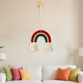 thumbnail image 4 of Rainbow Wall Hanging Handmade Macrame Woven Art Boho for Nursery Kids Room Home Classroom Party Decoration, 4 of 5