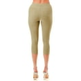 thumbnail image 5 of Jvini Women's Mid Rise Stretch Capris Pull On Elastic Waist Capri Jegging Pants Size S-3XL, 5 of 5
