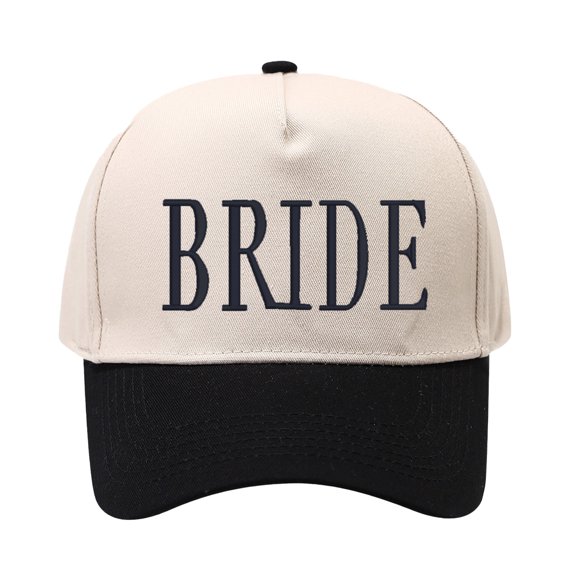 Ttongbb Hats Bride Embroidered Contrast Color Baseball Hats Structured Curved Brim Adjustable Snapback Unisex Cap For Sports