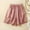 Pink, variant on Women's Summer Linen High Waist Wide Leg Shorts With Ruffled Hem | Retro Vintage Style Casual Loose Beach Shorts for Women Summer Short Underwear for Women Women's Shorts plus Size Ripped Jean Shorts