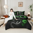 thumbnail image 4 of Castle Fairy Teens Animal Dragon Full Size Comforter Sets,Gothic Floral Rose Bedding Sets, 4 of 8
