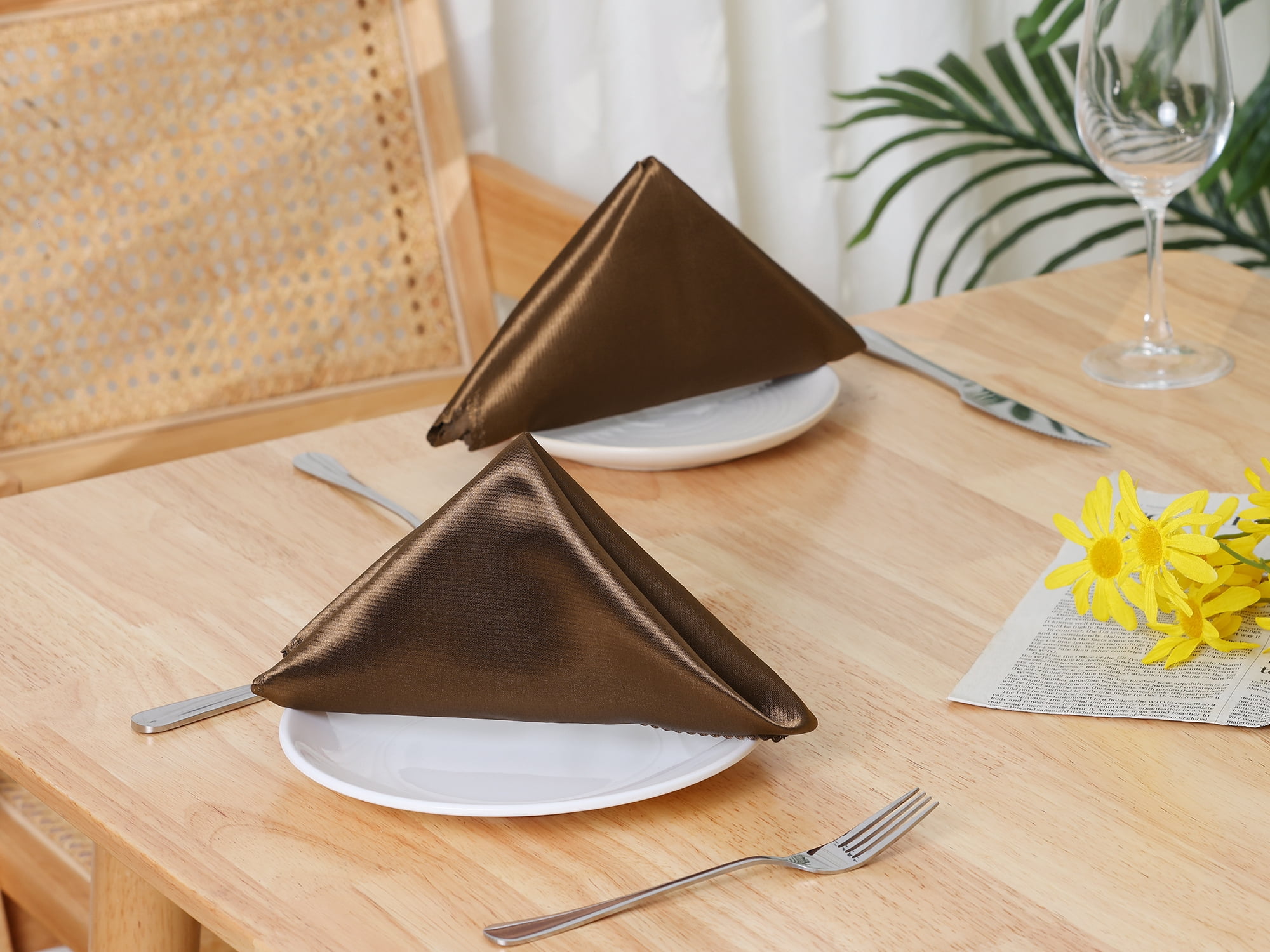 Unique Bargains 6 Pack Sateen Napkins Great Napkins for Restaurant Wedding Banquet Coffee