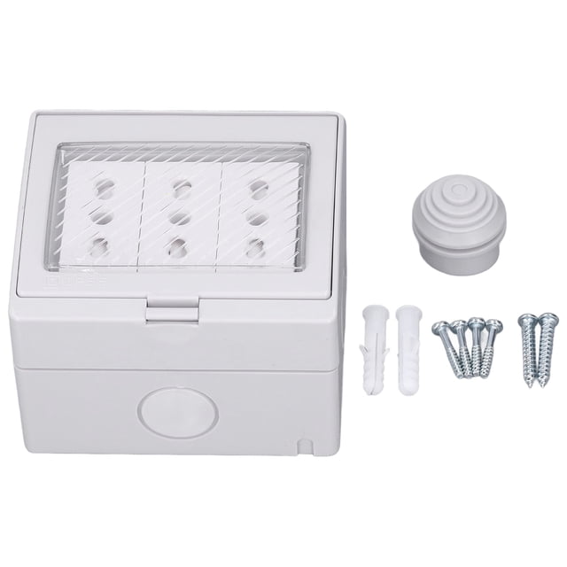 waterproof wall socket, wall socket, waterproof wall socket IP55 dustproof and flame retardant shell 3-port wall socket 110-250V ABS, flame retardant PC material