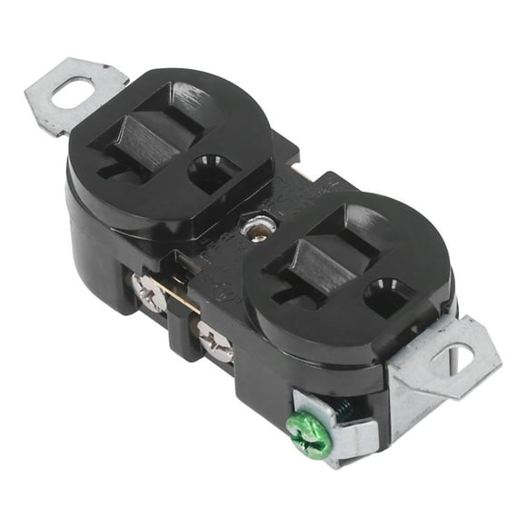 Heavy-Duty Dual Outlet Generator Plug, 20A 125V, PA66 Durable Housing, Brass Contacts for Efficient Power Transfer, Ideal for Stoves, Dryers, and Electrical Equipment