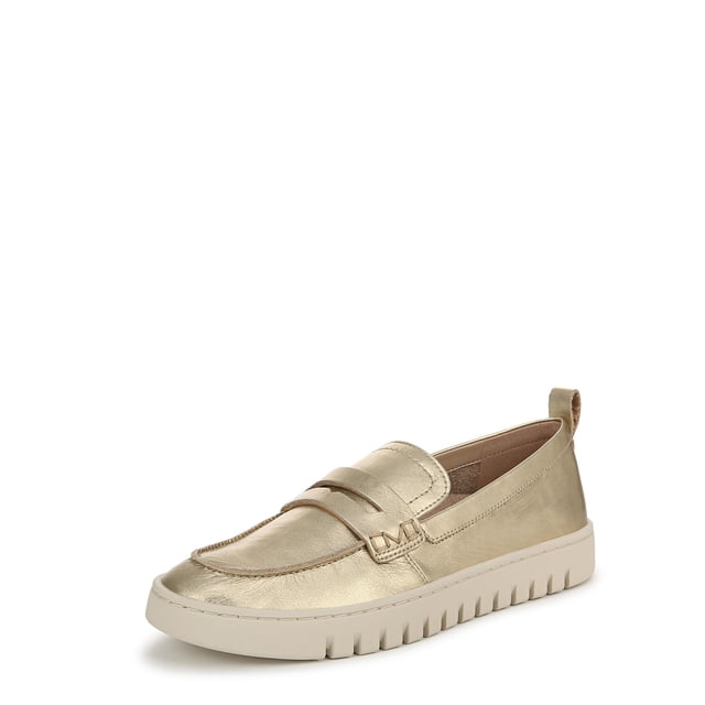 Zapatos Vionic Uptown de Cuero Dorado para Mujer Talla 9.5 Mediana