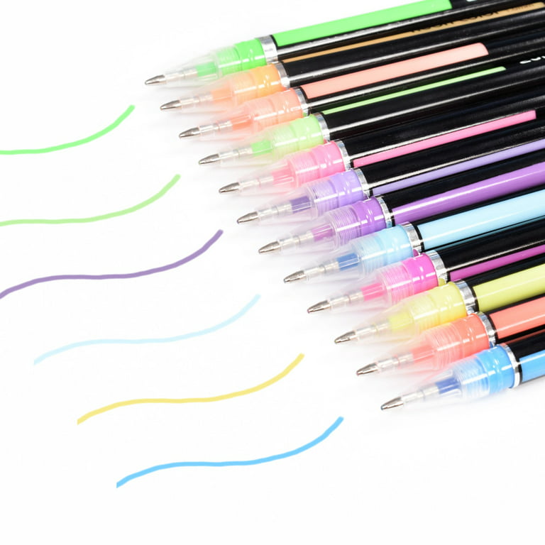200 Gel Pens Set Glitter Metallic Neon Individual Colors for Kids
