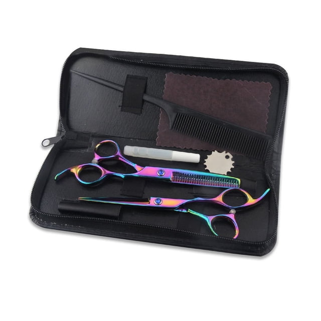 Juego de tijeras para cortar cabello, tijeras para cortar cabello de peluquero, tijeras para adelgazar, cuchillas afiladas, corte de pelo de peluquería