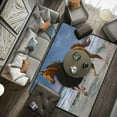 thumbnail image 4 of SKYSONIC Lightweight Soft Area Rugs Chestnut Horse Galloping On Shore Floor Mat for Kids Playing Room Hardwood Floor Living Room 60x39 inch Nursery Rugs, 4 of 6
