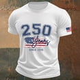 thumbnail image 2 of 250th Anniversary USA Shirt, Patriotic Crew Mens T-Shirts Patriotic Golf Shirts for Men #01 White Size XXXXXL, 2 of 3