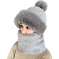 thumbnail image 1 of Bufanda y gorro a prueba de viento para mujer 2 en 1, bufanda de franela para mujer, gorro de esquí cálido para invierno, gorro de ciclismo, bufanda, gorro, protección para las orejas,, 1 of 5
