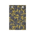 thumbnail image 1 of Floral Hanging Pocket Organizer, Rhythmic Grunge Style Peonies Sketch Like on a Summer Tone Background, Printed Polyester Storage Bag with Pockets, 14" x 20", Charcoal Grey and Yellow, 1 of 2