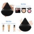 thumbnail image 3 of Pimoys 12 Pieces Powder Puff Face Triangle Makeup Sponge for Loose Powder Setting Powder Velour Foundation Blender Sponge Beauty Makeup Tool, Black, 3 of 3