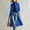 Blue, variant on Women Stand Collar Long Duffle Coat Toggle Button Closure Long Sleeve Loose Elegant Cold‑Weather Outer Coat With Pockets Blue S