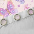 thumbnail image 4 of Homewish Dreamy Butterfly Curtains Pack of 2 (42x84 Each) for Kids Girls, Chic Floral Flower Curtains Blackout, Cute Pink Purple Bedroom Curtains, Luxury Bedroom Decor, 4 of 6
