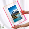 thumbnail image 4 of Hyasfey Floating Photo Frame Horizontal Vertical Neon Acrylic Home Gallery Office Wall Mount Desktop Standing Decorative Picture Poster Display Frame, 4 of 8
