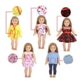 thumbnail image 2 of Doll clothing accessories, 6 sets of clothing for 18-inch dolls + 2 pairs of shoes for 18-inch dolls + 2 pairs of socks, 2 of 8
