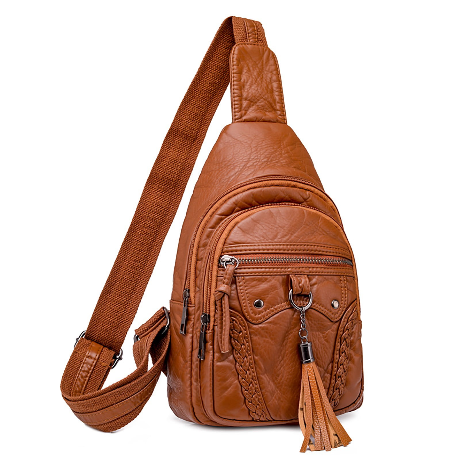 YUHAOTIN Fanny Pack Crossbody Bag Chest Bag Sling Bag Small Crossbody Pu Leather Satchel Daypack Fashion Shoulder Strap Small Nylon Crossbody Bags for Women Purses for Women Crossbody Bag Medium Size
