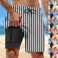thumbnail image 3 of FUZHIQ Men Plus Size Beach Pants Fashion Hawaiian Print Quick Dry Vacation Beach Shorts with Soft Mesh Lining Upf 50+ Sun Protection Swimwear Bathing Suits,S, 3 of 5