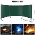thumbnail image 4 of EDTara Rideaux de Soudage avec Cadre, Design à Triple Panneau, Pvc Transparent Résistant aux Flammes, 12 Roues Pivotantes Verrouillables Assurent une Protection Mobile pour la Sécurité en Soudage en Atelier, 4 of 7