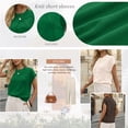 thumbnail image 3 of SUNBS Short Sleeve Sweater Blouses for Women Crew Neck Shirts Loose 3D Floral Tops Knit Vest Trendy Fashion Clothing, 3 of 10