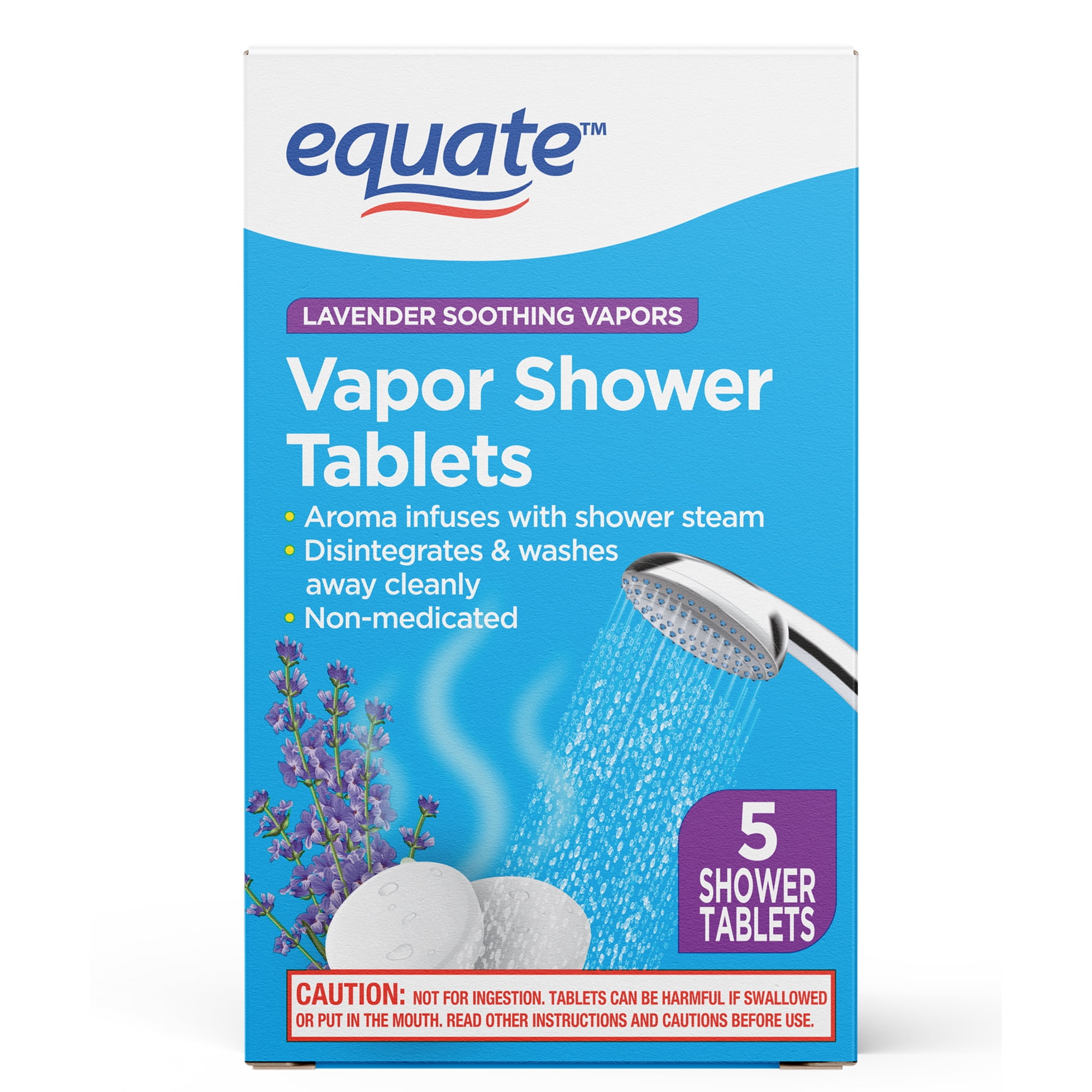Equate Lavender Vapor Shower Tablets with Essential Oils - 5 Count