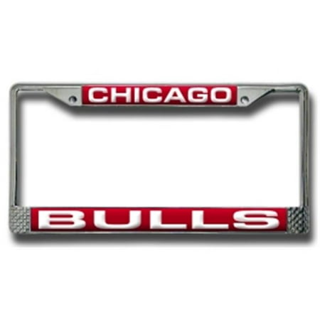 Chicago Bulls License Plate Frame Laser Cut Chrome