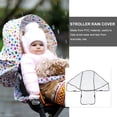 thumbnail image 3 of OULII 1Pack Transparent PVC Double Stroller Rain Cover for Twins Stroller with Waterproof Protection, 3 of 8