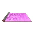 thumbnail image 2 of Ahgly Company Indoor Round Abstract Purple Contemporary Area Rugs, 8' Round, 2 of 4