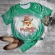 thumbnail image 2 of Blusa divertida con estampado de teñido anudado navideño para mujer Pompotops hfajkhk123830, 2 of 4