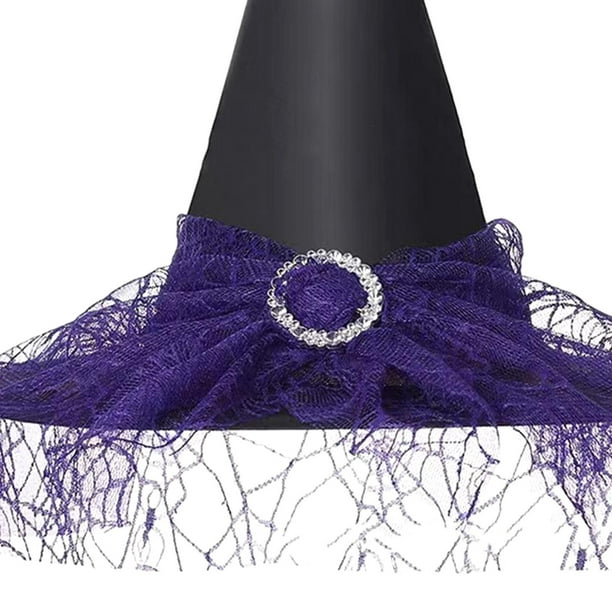 Sombreros puntiagudos de bruja, sombreros de bruja de Halloween, accesorios de disfraz de Halloween para mujer, sombrero de bruja de mezcla de punto Sombreros puntiagudos de bruja, sombreros de bruja de Halloween, accesorios de disfraz de Halloween para mujer, sombrero de bruja de mezcla de punto