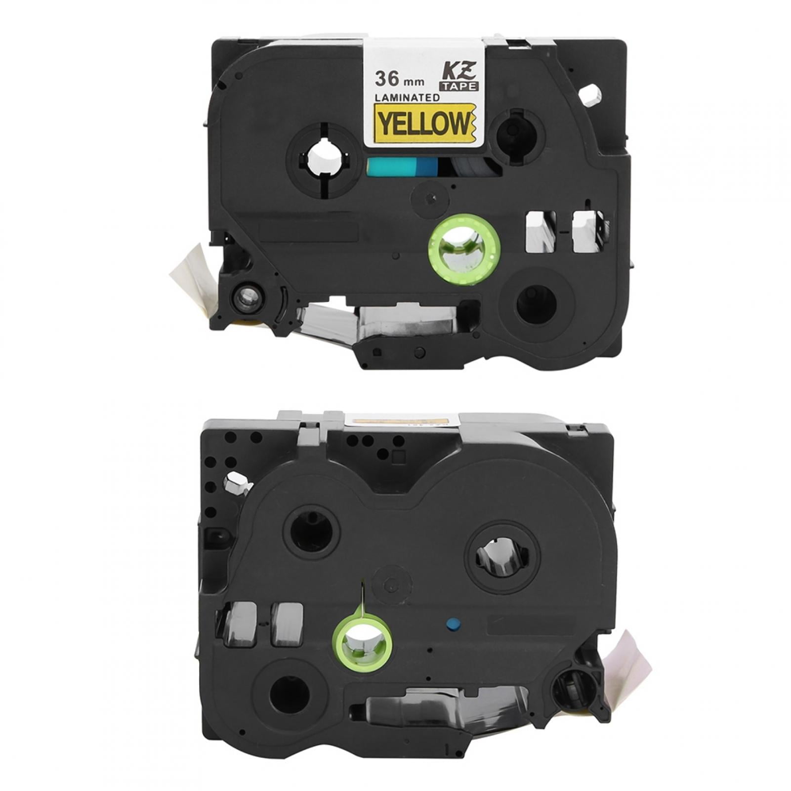 High Durability Labeler Laminated Tape, Laminated Label Tape, Home Decorations  Christmas For Presents Wrapping Valentine's Day Black On Yellow