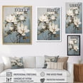 thumbnail image 4 of Designart "Painted Blue And Gold Magnolias II" Magnolias Floater Framed Canvas Prints, 4 of 5
