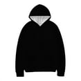 thumbnail image 4 of ManxiVoo Women's Casual Pullover Hoodie Soft Brushed Fleece Long Sleeve Comfort Fit Loungewear Streetwear Top XS Size Black, 4 of 4