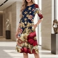 thumbnail image 5 of BOMYJESK Women's 250th Anniversary USA Flag Floral Maxi Dress Patriotic American Flag Vintage Independence Day Summer Dresses 4th July Beach Long Dresses Casual Evening Dress for Party Gold L, 5 of 7