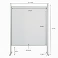thumbnail image 2 of M&T Displays 31.5x47.24 Inch Clear Hygienic Barrier with Aluminum Bars, Sneeze Guard, Protective Window for Cashiers, Workers, Employers and Customers, Barrier Against Coughing & Sneezing, 2 of 8