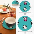 thumbnail image 3 of GZHJMY Panda with A Heart Trivets Pot Holders Set and Placemats Set, Set of 2 Hot Pads, Table Mats for Cooking and Baking, Cotton Braided Hot Pads, 3 of 7