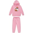 thumbnail image 4 of SYMOID Boys Hall-oween Costume Set Pink 2-Piece Ghost Pumpkin Print Sweatshirts, Hoodie & Jogger Pants Soft Fleece Outfit,Size 3 T, 4 of 5