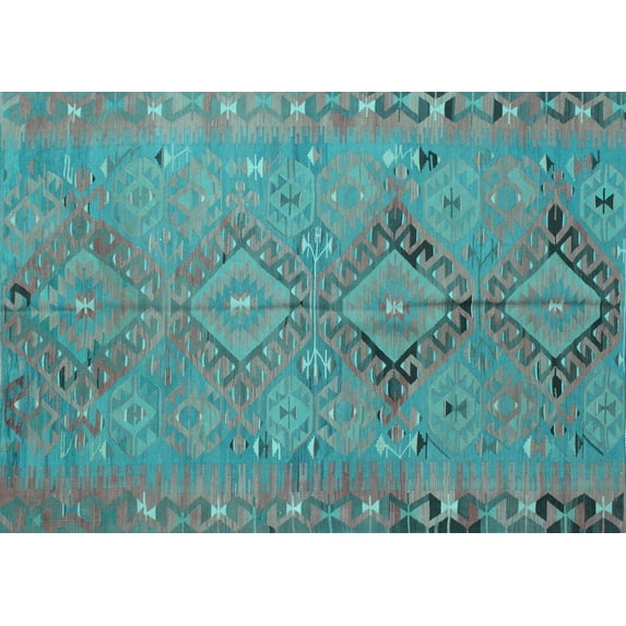 Ahgly Company Indoor Rectangle Persian Light Blue Traditional Area Rugs, 2' x 3'