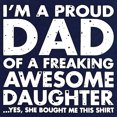 thumbnail image 3 of Tee Hunt Proud Dad of Freaking Awesome Daughter T-Shirt Father's Day, Orange, Large, 3 of 5